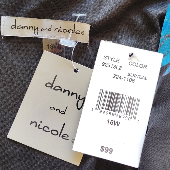 #4 Danny and Nicole Multi-colored Flare Long Dress Size: 18W - Picture 5 of 7